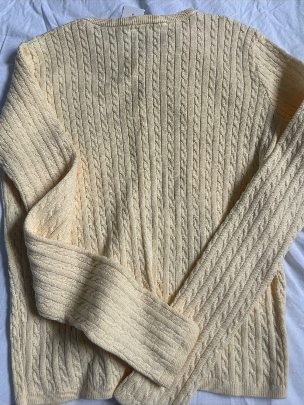 Brandy Melville yellow cable knit cardigan - Picture 2 of 3